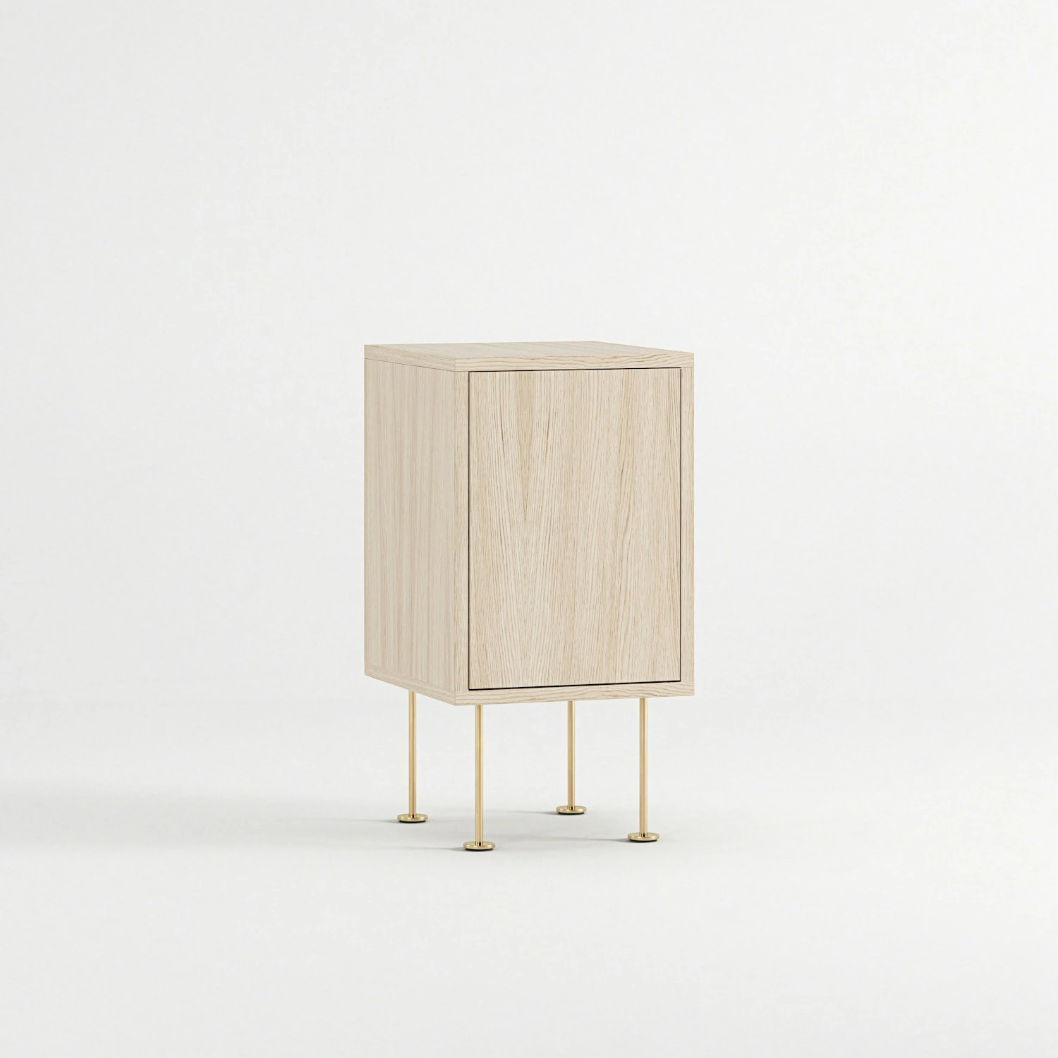 Vogue Nachttisch, White Pigmented Oak / Messing 3 Vogue Nachttisch, White Pigmented Oak / Messing – Bild 3