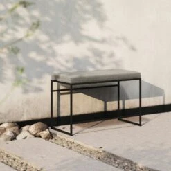 Bench Outdoor Bank Outdoor Sunbrella, Taupe -Gubi || Hay || &Tradition Verkäufe department bank outdoor sunbrella 39