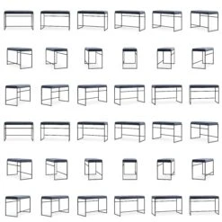 Bank Schwarz / Samt Imperial Blue -Gubi || Hay || &Tradition Verkäufe department bank schwarz 12