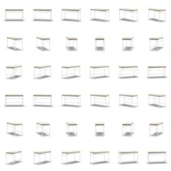 Bank, Weiß / Beige Samt 9 Bank, Weiß / Beige Samt -Gubi || Hay || &Tradition Verkäufe department bank wei 100