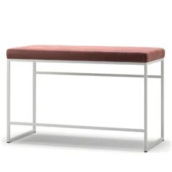 Bank, Weiß / Rost Samt