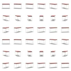 Bank, Weiß / Rost Samt -Gubi || Hay || &Tradition Verkäufe department bank wei 110