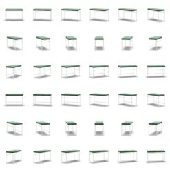 Bank, Weiß / Grün Samt -Gubi || Hay || &Tradition Verkäufe department bank wei 115