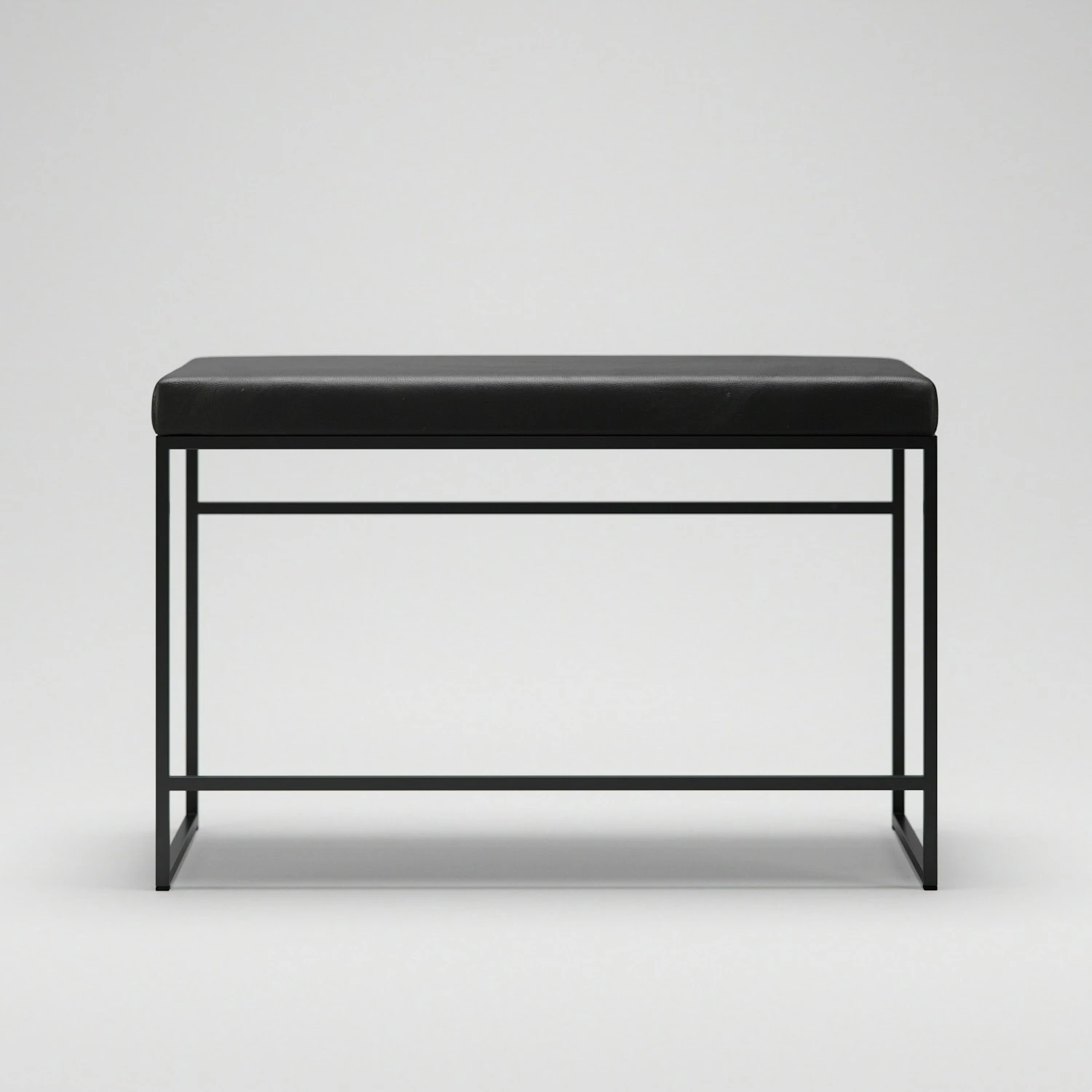 Bank, Schwarz / Schwarz Leder 2 Bank, Schwarz / Schwarz Leder – Bild 2