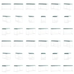 Bank Weiß / Samt Petrol -Gubi || Hay || &Tradition Verkäufe department bank wei 7