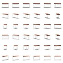 Bank, Weiß / Braun Leder 11 Bank, Weiß / Braun Leder -Gubi || Hay || &Tradition Verkäufe department bank wei 75