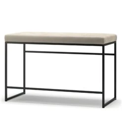 Bank, Schwarz / Beige Samt