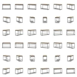 Bank, Schwarz / Taupe Samt -Gubi || Hay || &Tradition Verkäufe department bank wei 85