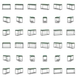 Bank, Schwarz / Grün Samt -Gubi || Hay || &Tradition Verkäufe department bank wei 95