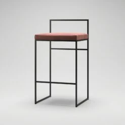 Barhocker Mit Rückenlehne 80 Cm, Schwarz / Rost Samt -Gubi || Hay || &Tradition Verkäufe department barhocker niedrig hoch ruckenlehne 129