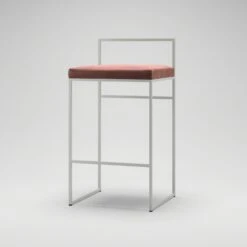 Barhocker Mit Rückenlehne 80 Cm, Weiß / Rost Samt -Gubi || Hay || &Tradition Verkäufe department barhocker niedrig hoch ruckenlehne 157