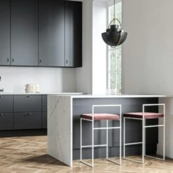 Barhocker Mit Rückenlehne 80 Cm, Weiß / Rost Samt -Gubi || Hay || &Tradition Verkäufe department barhocker niedrig hoch ruckenlehne 159