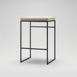 Barhocker Ohne Rückenlehne 67 Cm, Schwarz / Beige Samt -Gubi || Hay || &Tradition Verkäufe department barhocker niedrig ohne ruckenlehne 113