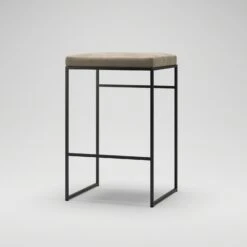 Barhocker Ohne Rückenlehne 67 Cm, Schwarz / Taupe Samt -Gubi || Hay || &Tradition Verkäufe department barhocker niedrig ohne ruckenlehne 120