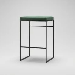 Barhocker Ohne Rückenlehne 67 Cm, Schwarz / Grün Samt -Gubi || Hay || &Tradition Verkäufe department barhocker niedrig ohne ruckenlehne 134