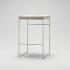 Barhocker Ohne Rückenlehne 67 Cm, Weiß / Beige Samt -Gubi || Hay || &Tradition Verkäufe department barhocker niedrig ohne ruckenlehne 141