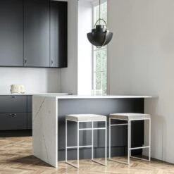 Barhocker Ohne Rückenlehne 67 Cm, Weiß / Beige Samt -Gubi || Hay || &Tradition Verkäufe department barhocker niedrig ohne ruckenlehne 143