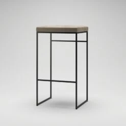 Barhocker Ohne Rückenlehne 77 Cm, Schwarz / Taupe Samt -Gubi || Hay || &Tradition Verkäufe department barhocker ohne ruckenlehne schwarz 145