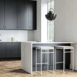 Barhocker Ohne Rückenlehne 77 Cm, Weiß / Beige Samt -Gubi || Hay || &Tradition Verkäufe department barhocker ohne ruckenlehne schwarz 168