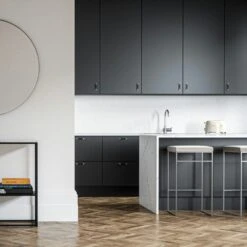 Barhocker Ohne Rückenlehne 77 Cm, Grau / Beige Samt -Gubi || Hay || &Tradition Verkäufe department barhocker ohne ruckenlehne schwarz 195