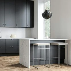 Barhocker Ohne Rückenlehne 77 Cm, Grau / Beige Samt -Gubi || Hay || &Tradition Verkäufe department barhocker ohne ruckenlehne schwarz 196