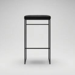 Barhocker Ohne Rückenlehne 77 Cm, Schwarz / Schwarz Samt -Gubi || Hay || &Tradition Verkäufe department barhocker ohne ruckenlehne schwarz 68