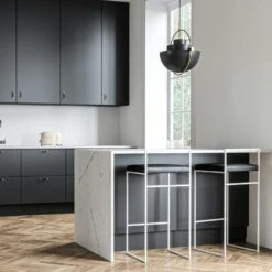 Barhocker Mit Rückenlehne 90 Cm, Weiß / Schwarz Ledern -Gubi || Hay || &Tradition Verkäufe department barstuhl mit hoher ruckenlehne schwarz 101