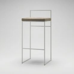 Barhocker Mit Rückenlehne 90 Cm, Weiß / Taupe Samt -Gubi || Hay || &Tradition Verkäufe department barstuhl mit hoher ruckenlehne schwarz 173