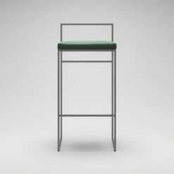 Barhocker Mit Rückenlehne 90 Cm, Grau / Grün Samt -Gubi || Hay || &Tradition Verkäufe department barstuhl mit hoher ruckenlehne schwarz 213