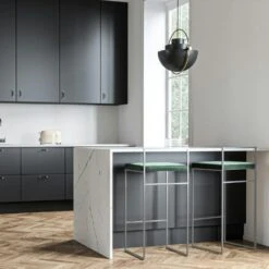 Barhocker Mit Rückenlehne 90 Cm, Grau / Grün Samt -Gubi || Hay || &Tradition Verkäufe department barstuhl mit hoher ruckenlehne schwarz 216