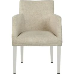 Brooklyn Stuhl Abnehmbarer Bezug, Piquet Natural 01/Weiß