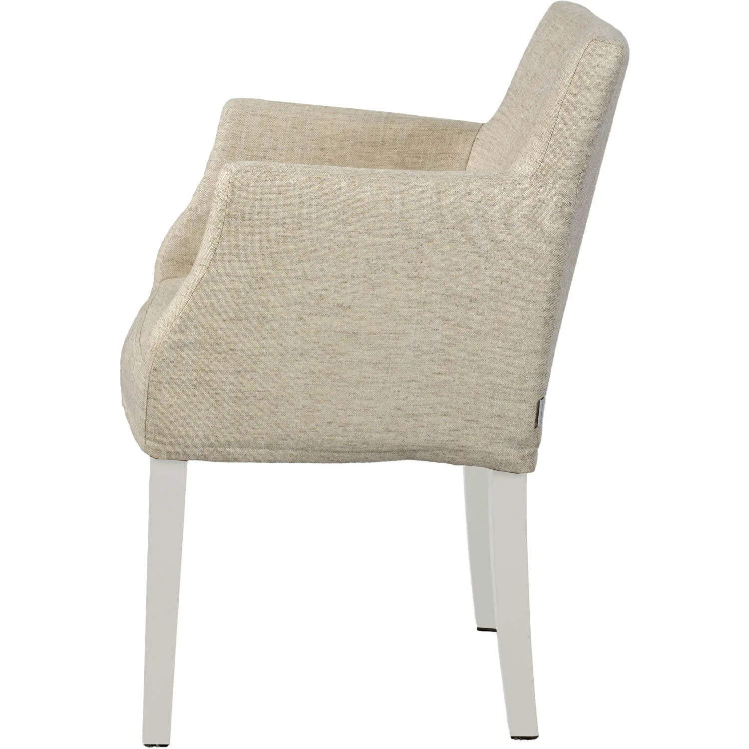 Brooklyn Stuhl Abnehmbarer Bezug, Piquet Natural 01/Weiß 4 Brooklyn Stuhl Abnehmbarer Bezug, Piquet Natural 01/Weiß – Bild 4