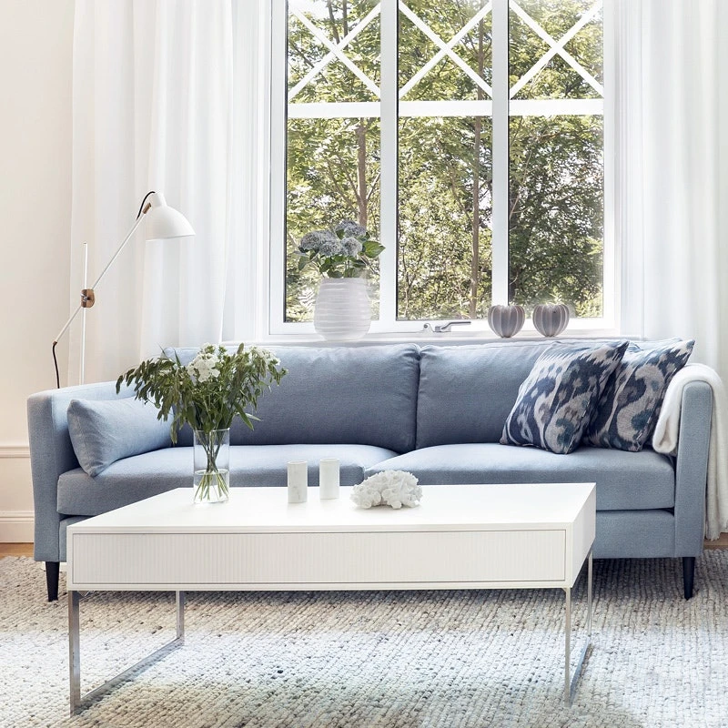 Line Rectangular Kaffeetisch, Weiß / Chrome 4 Line Rectangular Kaffeetisch, Weiß / Chrome – Bild 4