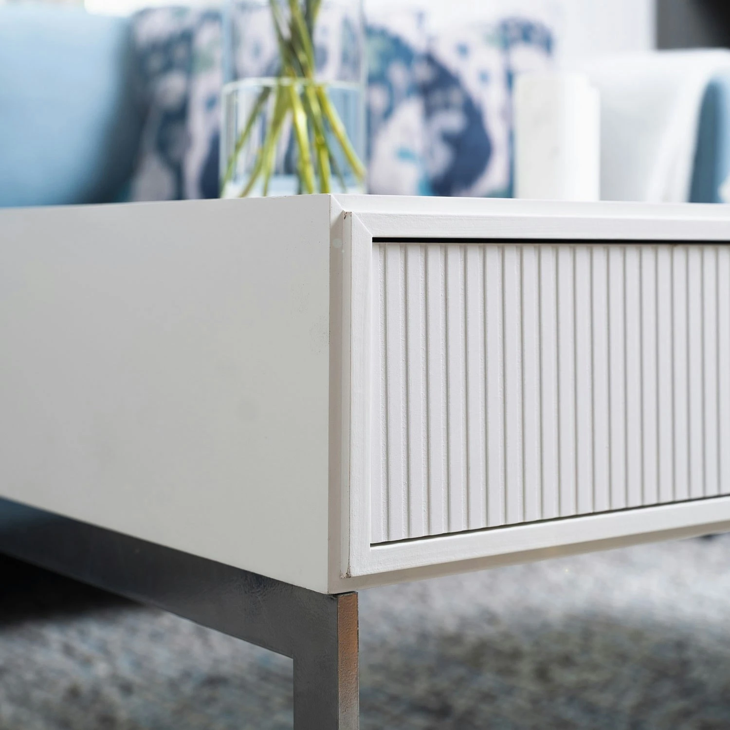 Line Rectangular Kaffeetisch, Weiß / Chrome 5 Line Rectangular Kaffeetisch, Weiß / Chrome – Bild 5