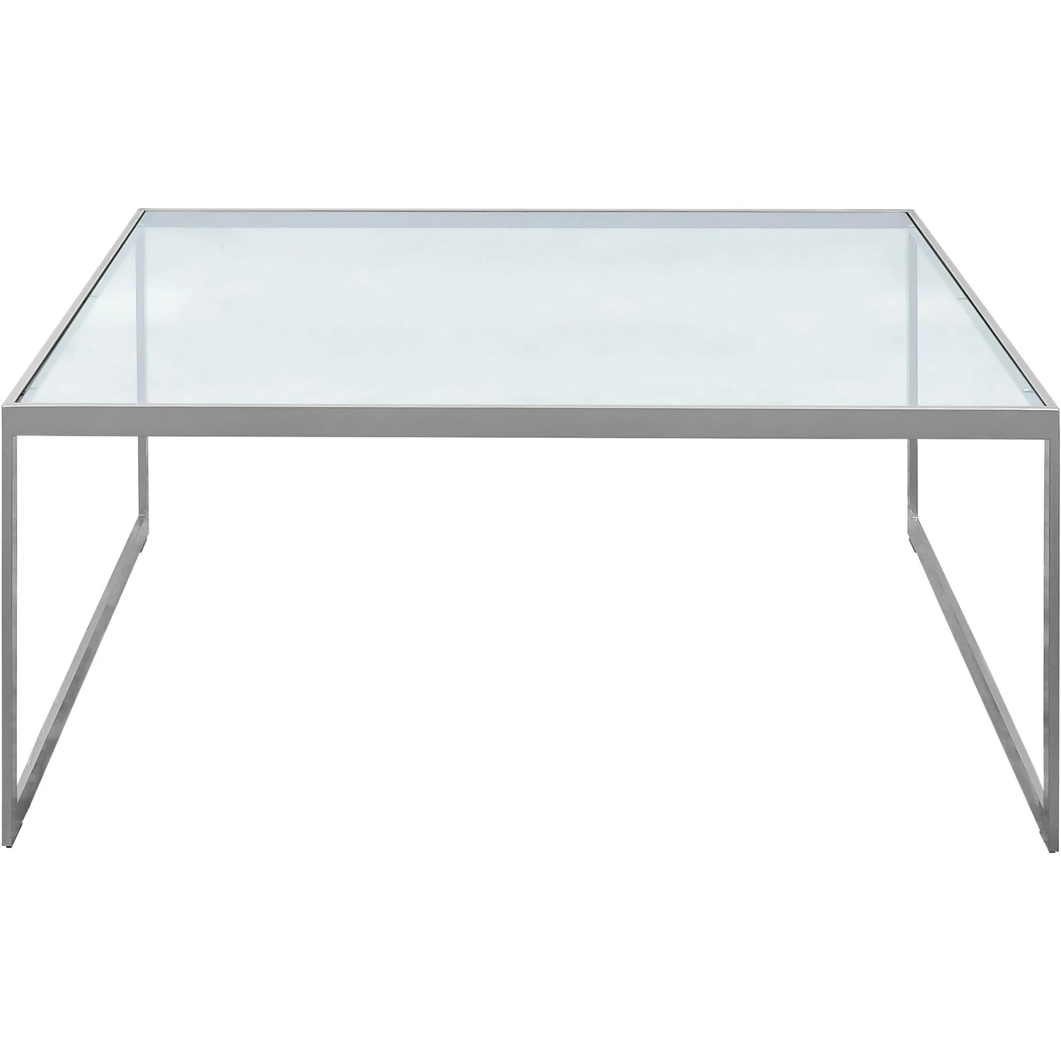 Square Kaffeetisch, 102x102 Cm, Silver Grey/Glass 1 Square Kaffeetisch, 102x102 Cm, Silver Grey/Glass