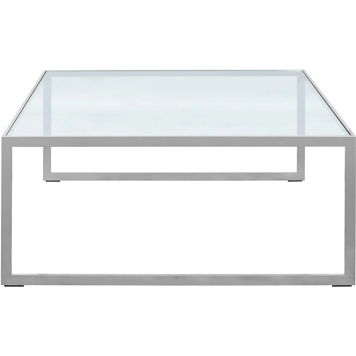 Square Kaffeetisch, 102x102 Cm, Silver Grey/Glass 2 Square Kaffeetisch, 102x102 Cm, Silver Grey/Glass – Bild 2