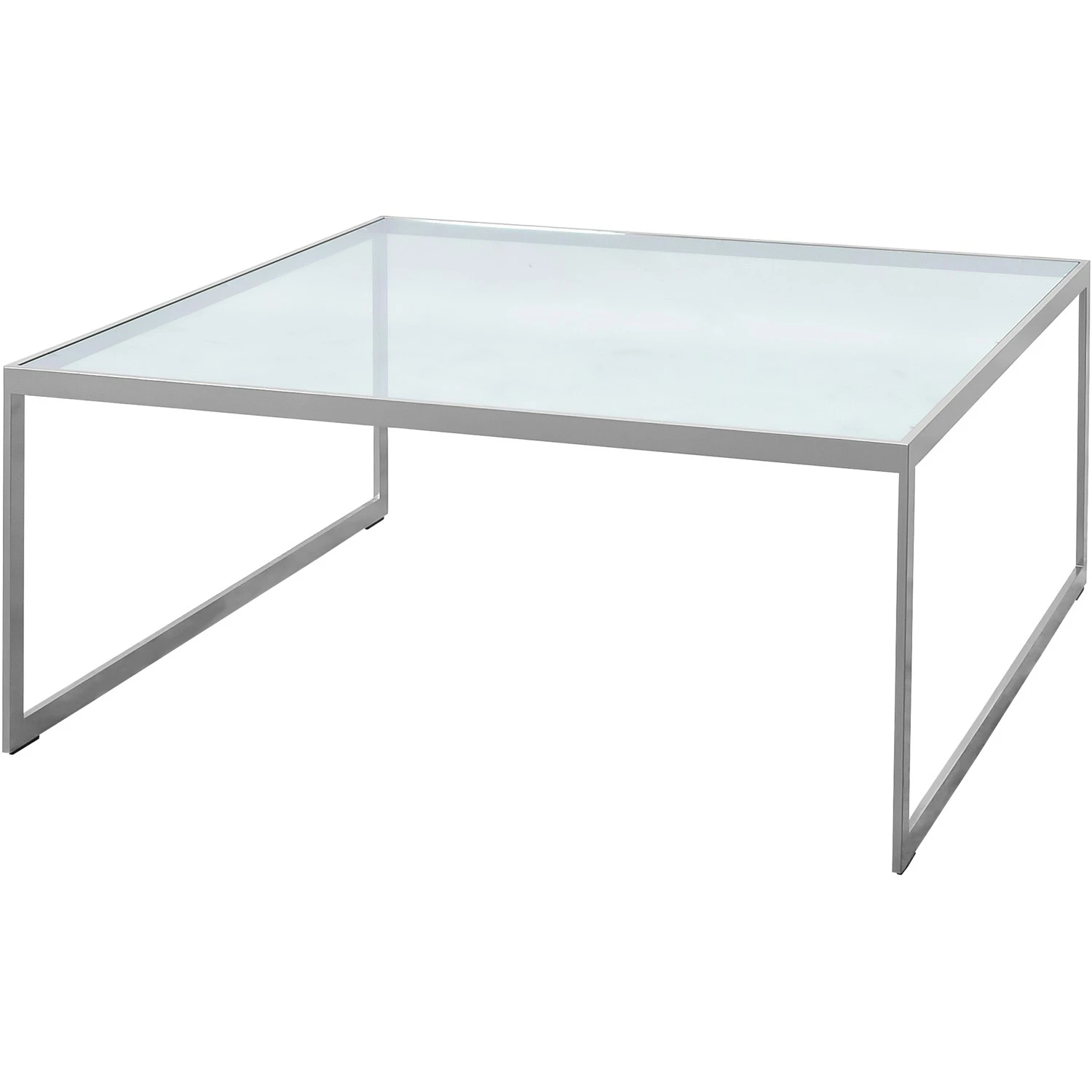 Square Kaffeetisch, 102x102 Cm, Silver Grey/Glass 3 Square Kaffeetisch, 102x102 Cm, Silver Grey/Glass – Bild 3