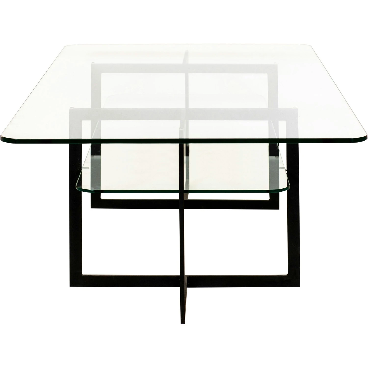 Square Kaffeetisch 140x80x45 Cm, Schwarz 2 Square Kaffeetisch 140x80x45 Cm, Schwarz – Bild 2