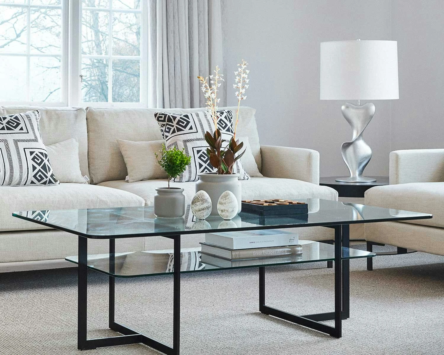 Square Kaffeetisch 140x80x45 Cm, Schwarz 3 Square Kaffeetisch 140x80x45 Cm, Schwarz – Bild 3