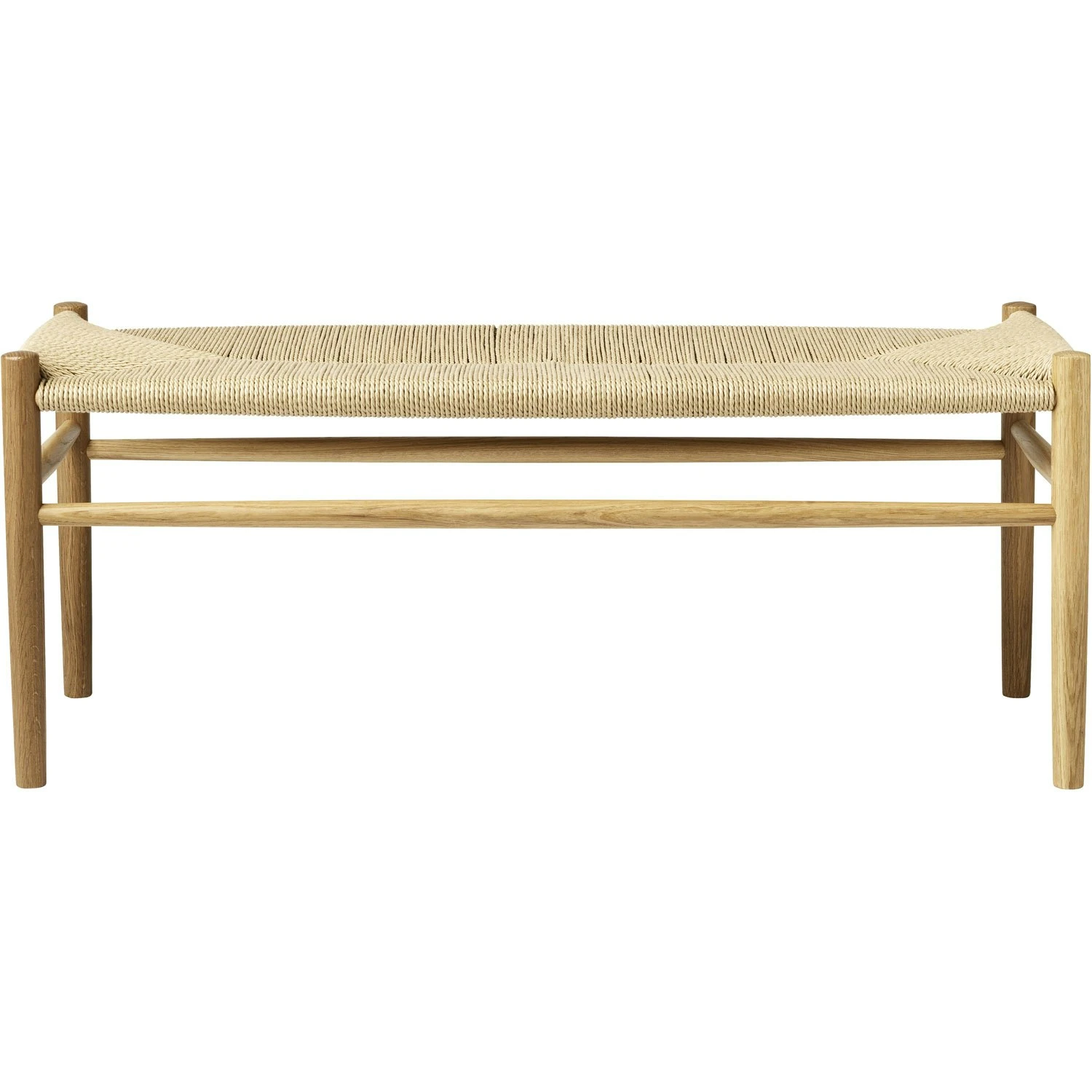 J83B Bench, Natural Lacquered Oak / Seat Natural 1 J83B Bench, Natural Lacquered Oak / Seat Natural