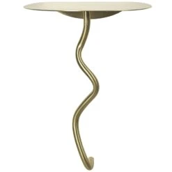 Ferm LIVING Curvature Wall Table- Black Brass Tisch, Messing