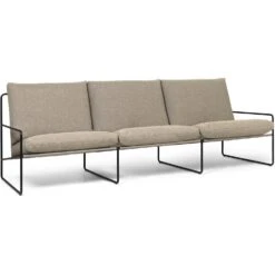 Ferm LIVING Desert Dolce Sofa Dark Sand / Schwarz, 3-Sitzer -Gubi || Hay || &Tradition Verkäufe ferm living desert dolce sofa black dark sand 9