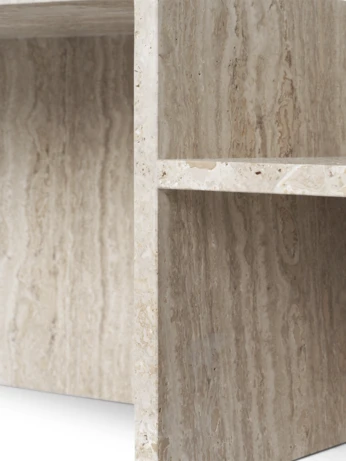 Ferm LIVING Distinct Kaffeetisch Travertin 100x55 Cm, Sand 2 Ferm LIVING Distinct Kaffeetisch Travertin 100x55 Cm, Sand – Bild 2