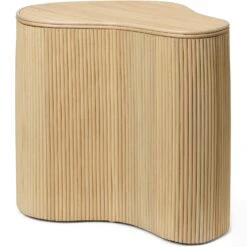 Ferm LIVING Isola Tisch Mit Aufbewahrung 46x50 Cm, Rattan