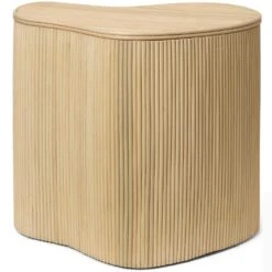 Ferm LIVING Isola Tisch Mit Aufbewahrung 46x50 Cm, Rattan -Gubi || Hay || &Tradition Verkäufe ferm living isola storage table natural 1