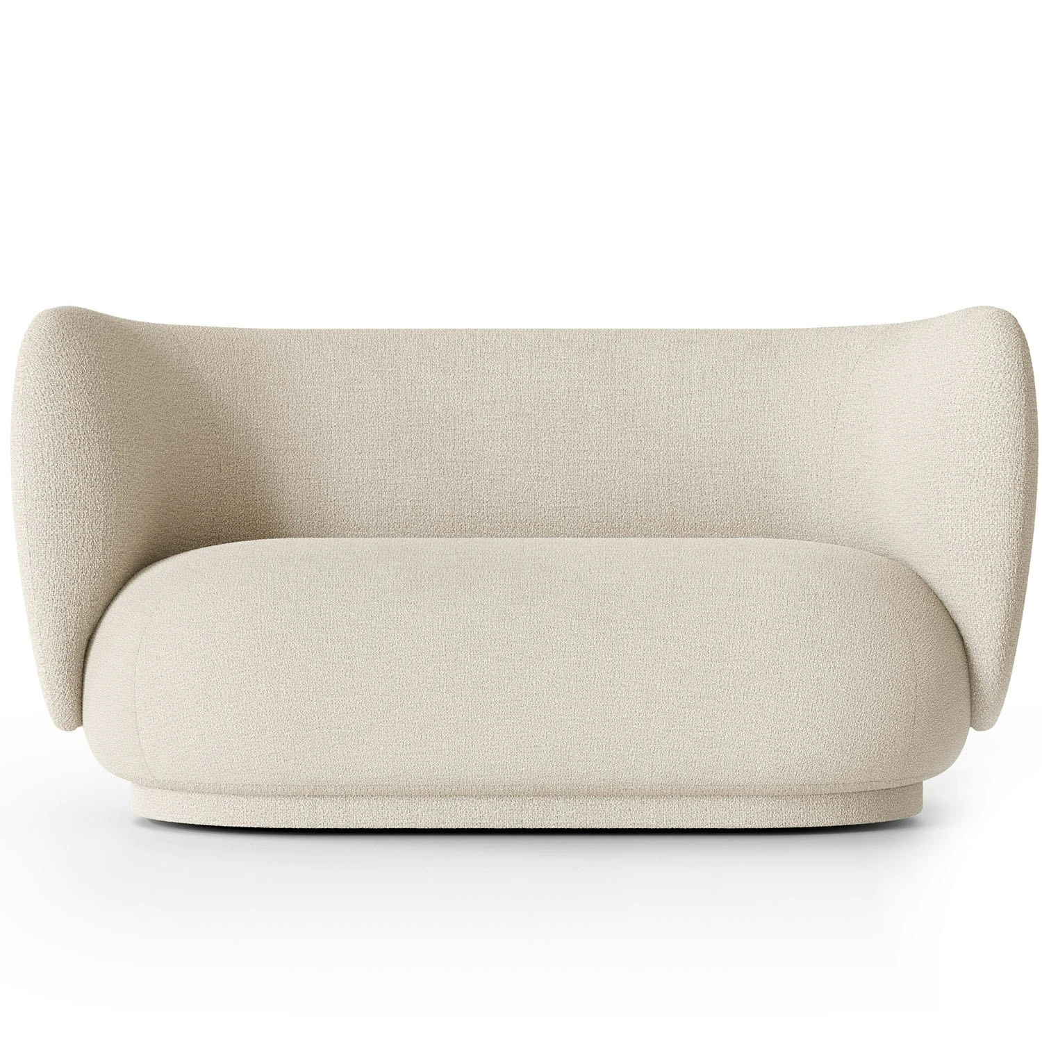 Ferm LIVING Rico Buclé 2-Sitzer-Sofa, Altweiß 1 Ferm LIVING Rico Buclé 2-Sitzer-Sofa, Altweiß