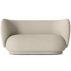 Ferm LIVING Rico Wool Boucle 2-Sitzer-Sofa, Natur