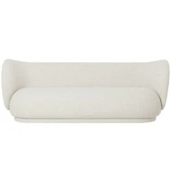 Ferm LIVING Rico Boucle 3-Sitzer-Sofa, Altweiß