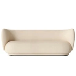Ferm LIVING Rico Brushed 3-Sitzer-Sofa, Altweiß