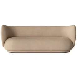 Ferm LIVING Rico Brushed 3-Sitzer-Sofa, Sand